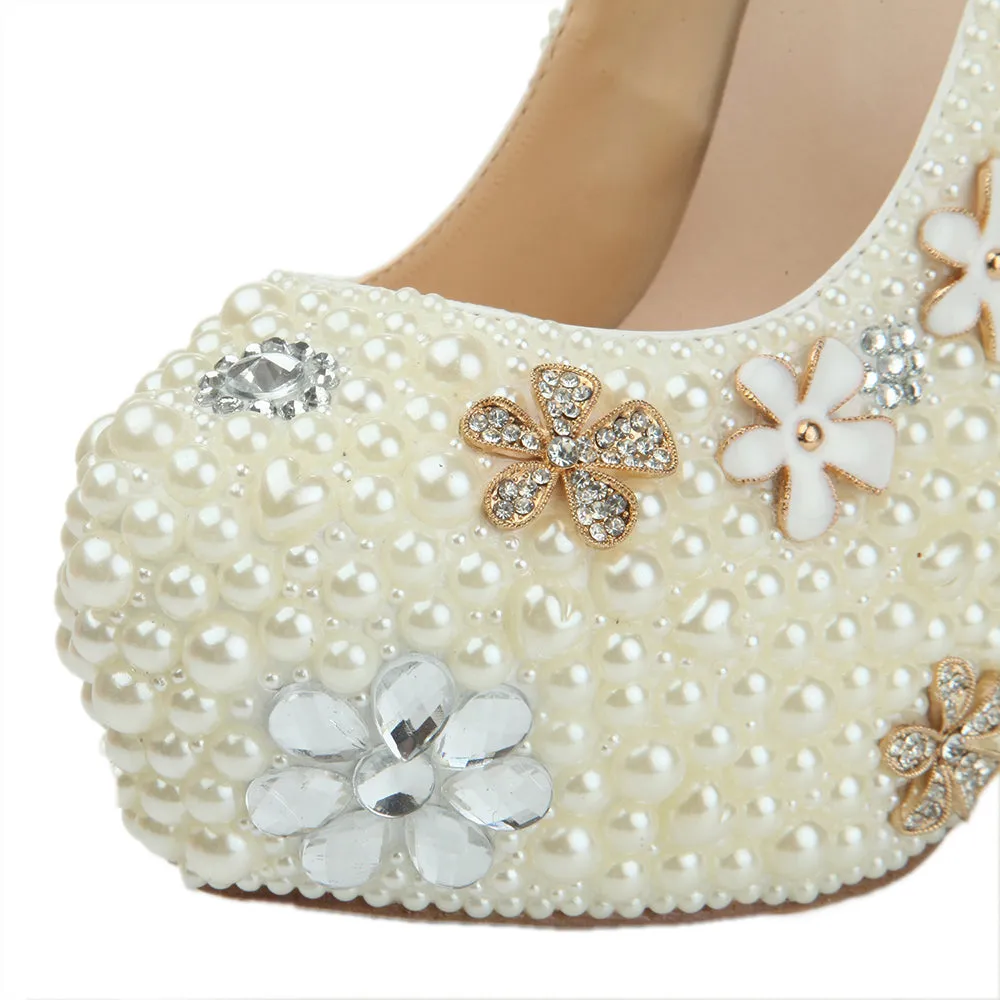 16cm High Heels Pearl Starfish Flower