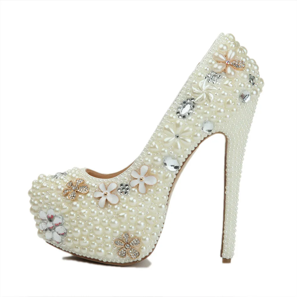 16cm High Heels Pearl Starfish Flower