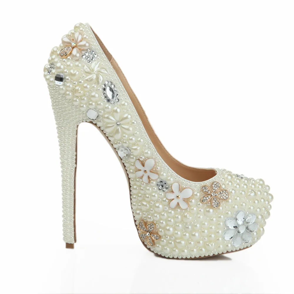 16cm High Heels Pearl Starfish Flower