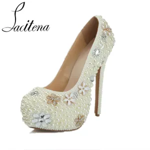 16cm High Heels Pearl Starfish Flower
