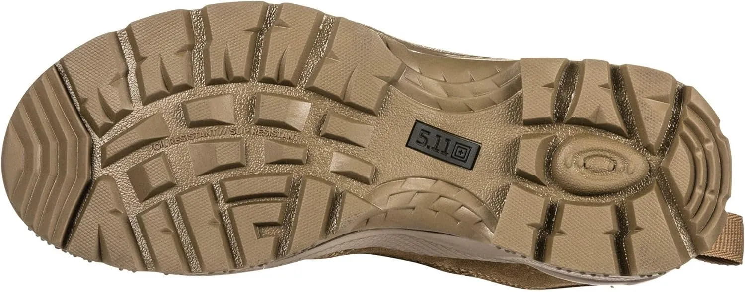 5.11 Tactical Men's Side-Zip Brown Boots, ATAC 2.0 8", Desert, Dark Coyote, Style 12393ABR