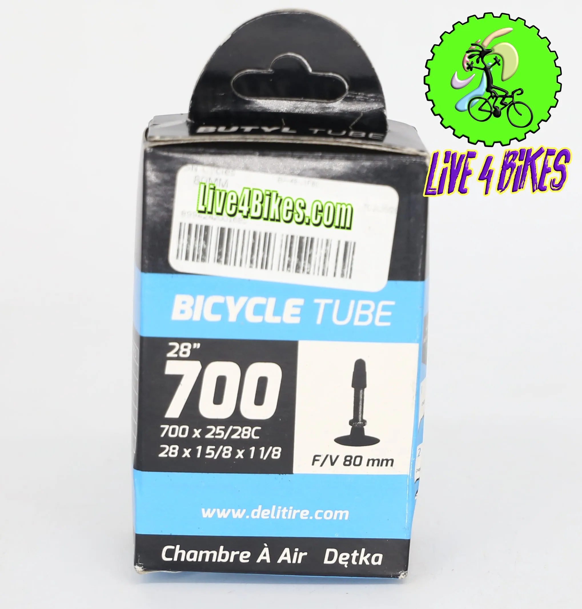 700c tube 700x25 /28c 80mm Presta Inner tube FV - Live 4 Bikes