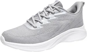 Arch Support Fitness Sneaker for Men Lace Up Comfortable Light-Weight Shoe Memory Foam Versatile Shoes for Men