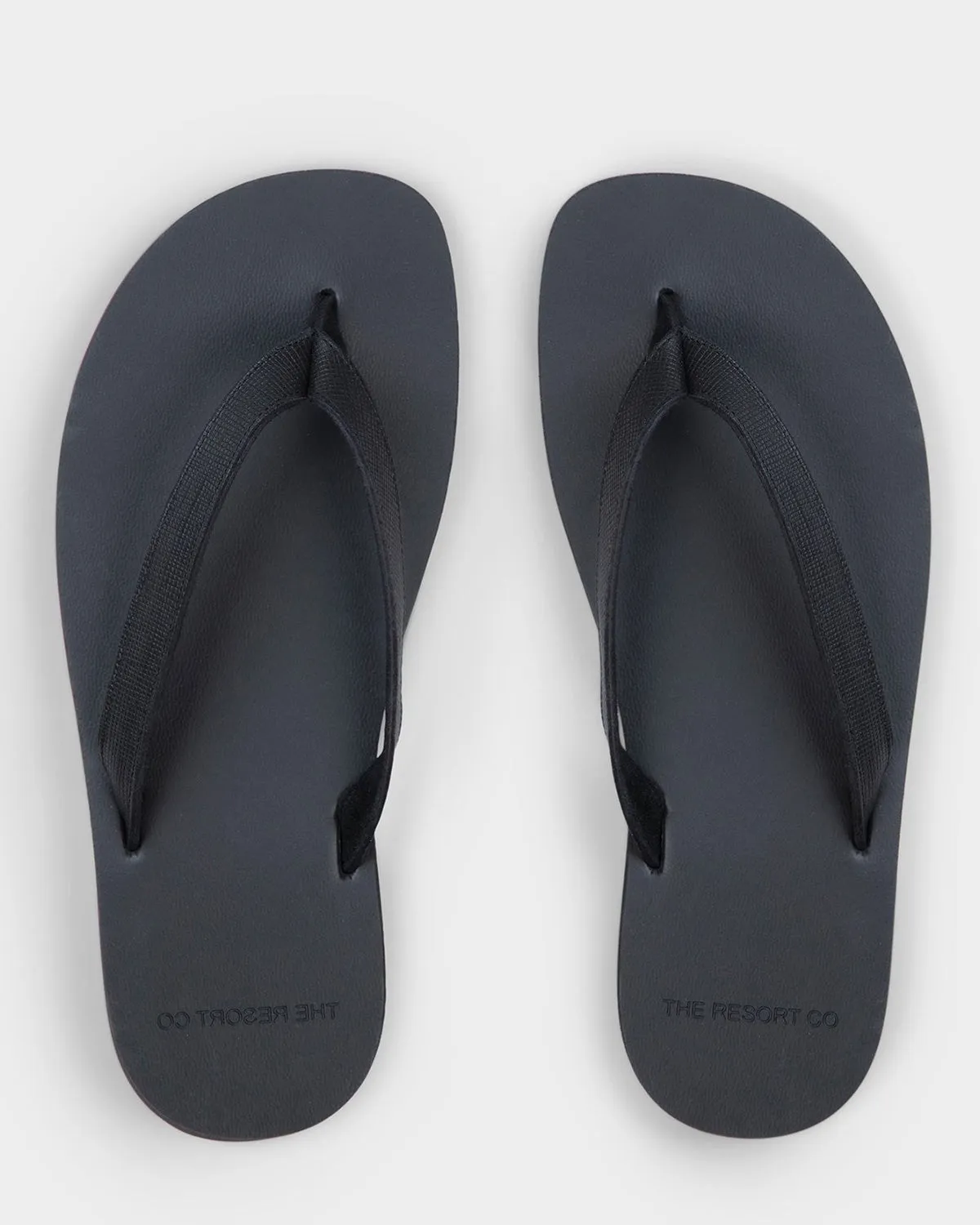 Black Saffiano Leather Flip-flops