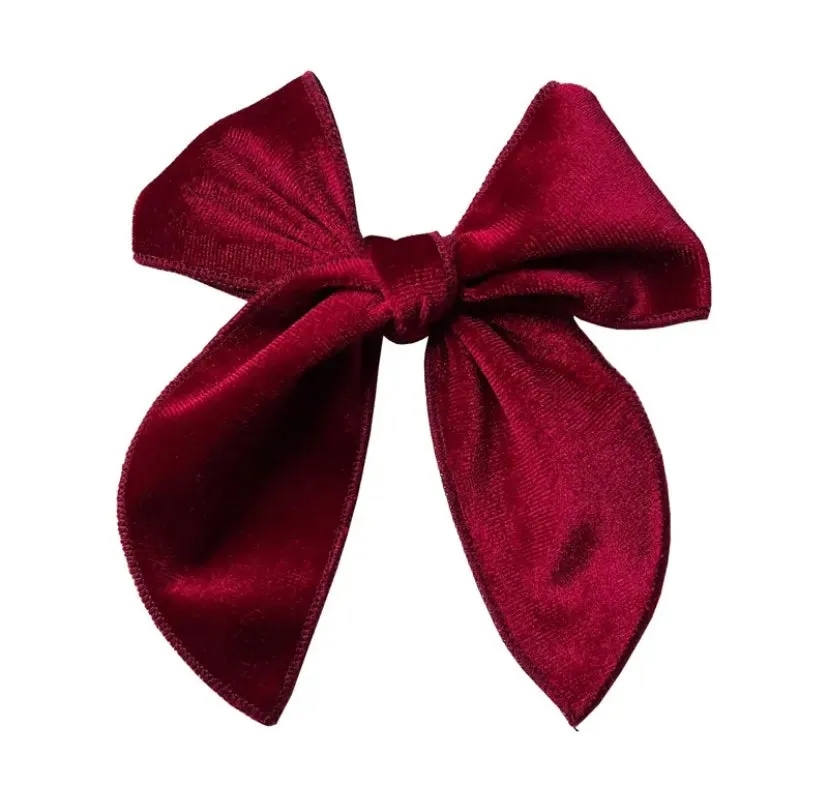 Burgundy Velvet Bow