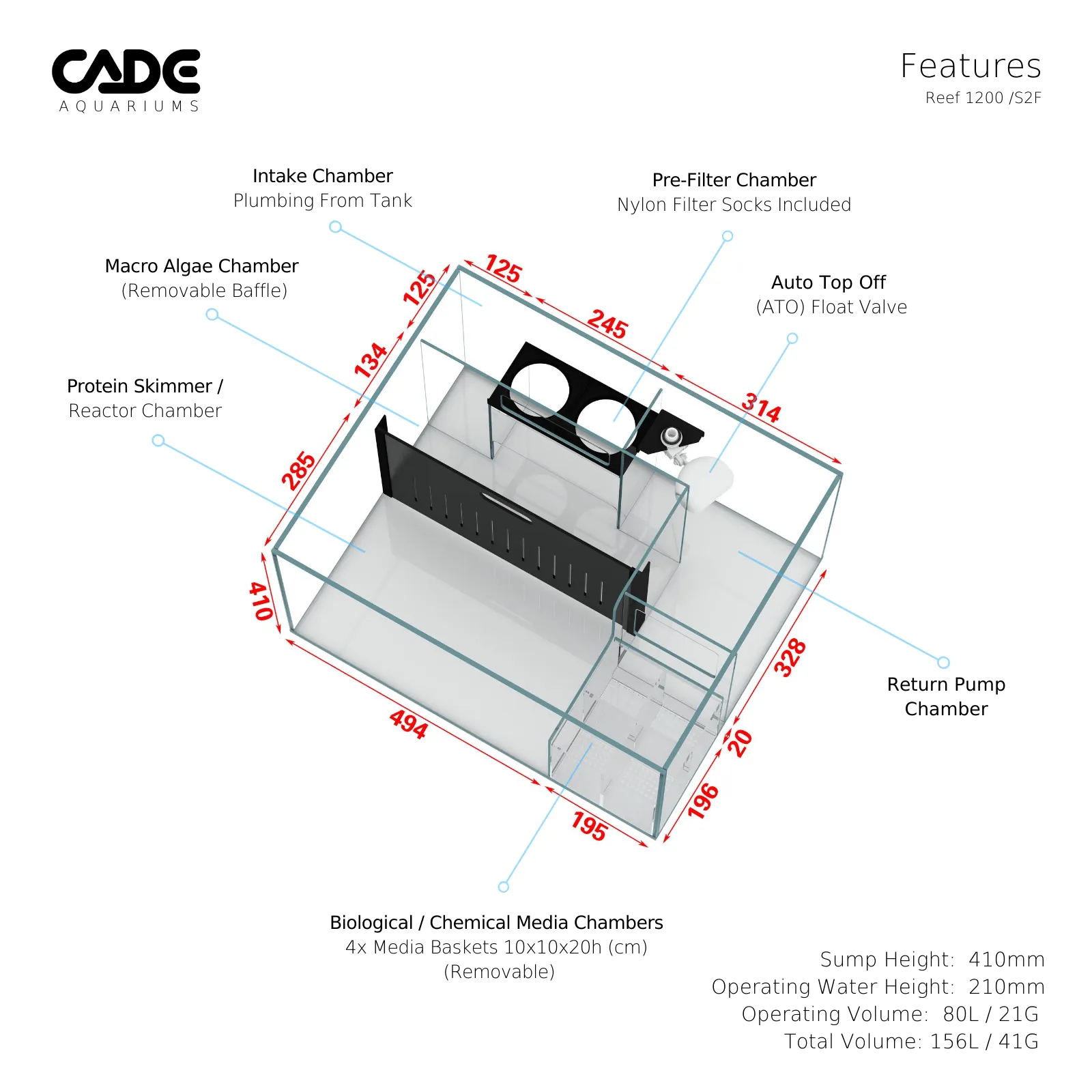 CADE Reef Frag S2/f 1200