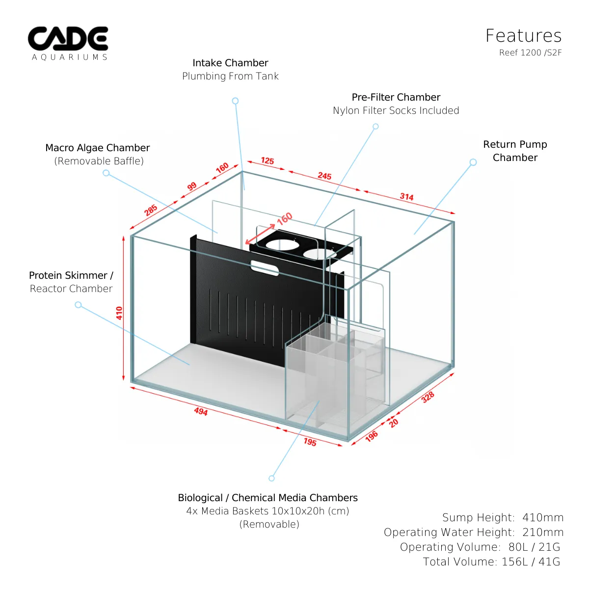 CADE Reef Frag S2/f 1200