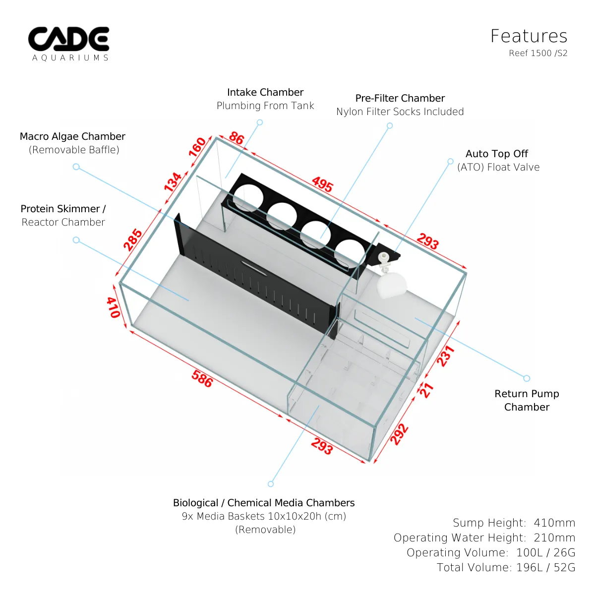 CADE Reef Frag S2/f 1500
