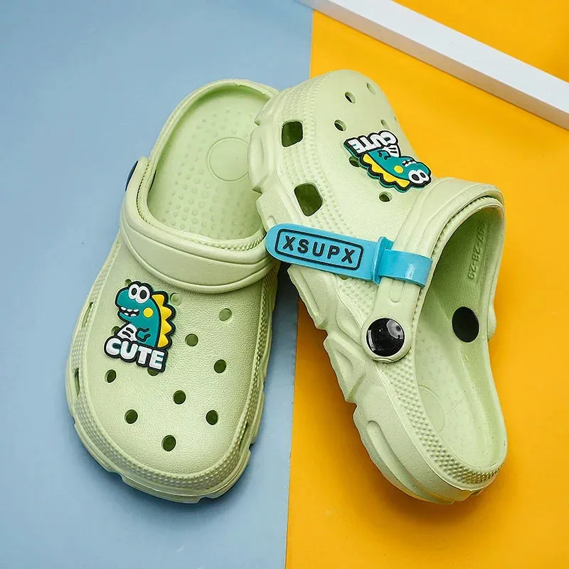 Children Clogs Cartoon Dinosaur Boys Girls Sandals Summer EVA Shoes Soft Cute Beach Water Slippers for Boy