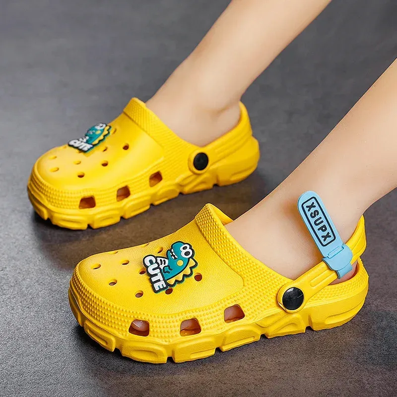 Children Clogs Cartoon Dinosaur Boys Girls Sandals Summer EVA Shoes Soft Cute Beach Water Slippers for Boy