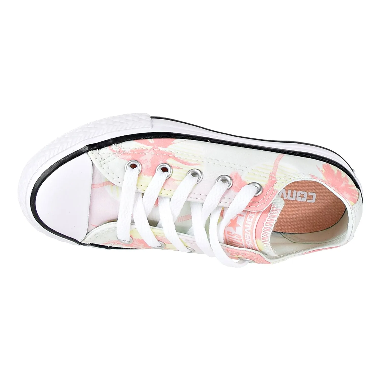 Converse Chuck Taylor All Star OX Big Kid's Shoes Barely Green/Pale Coral/White