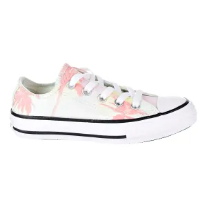 Converse Chuck Taylor All Star OX Big Kid's Shoes Barely Green/Pale Coral/White