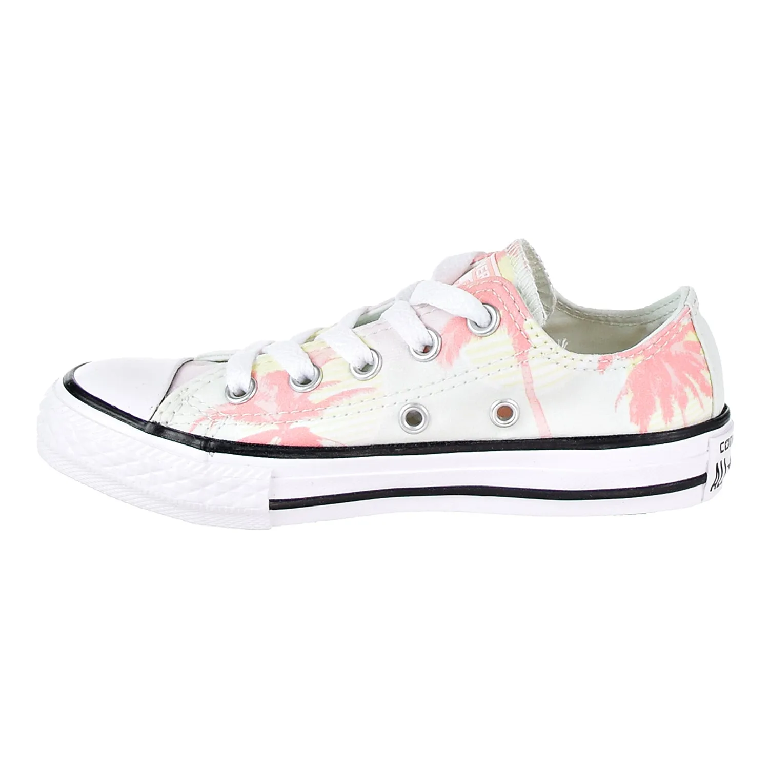 Converse Chuck Taylor All Star OX Big Kid's Shoes Barely Green/Pale Coral/White