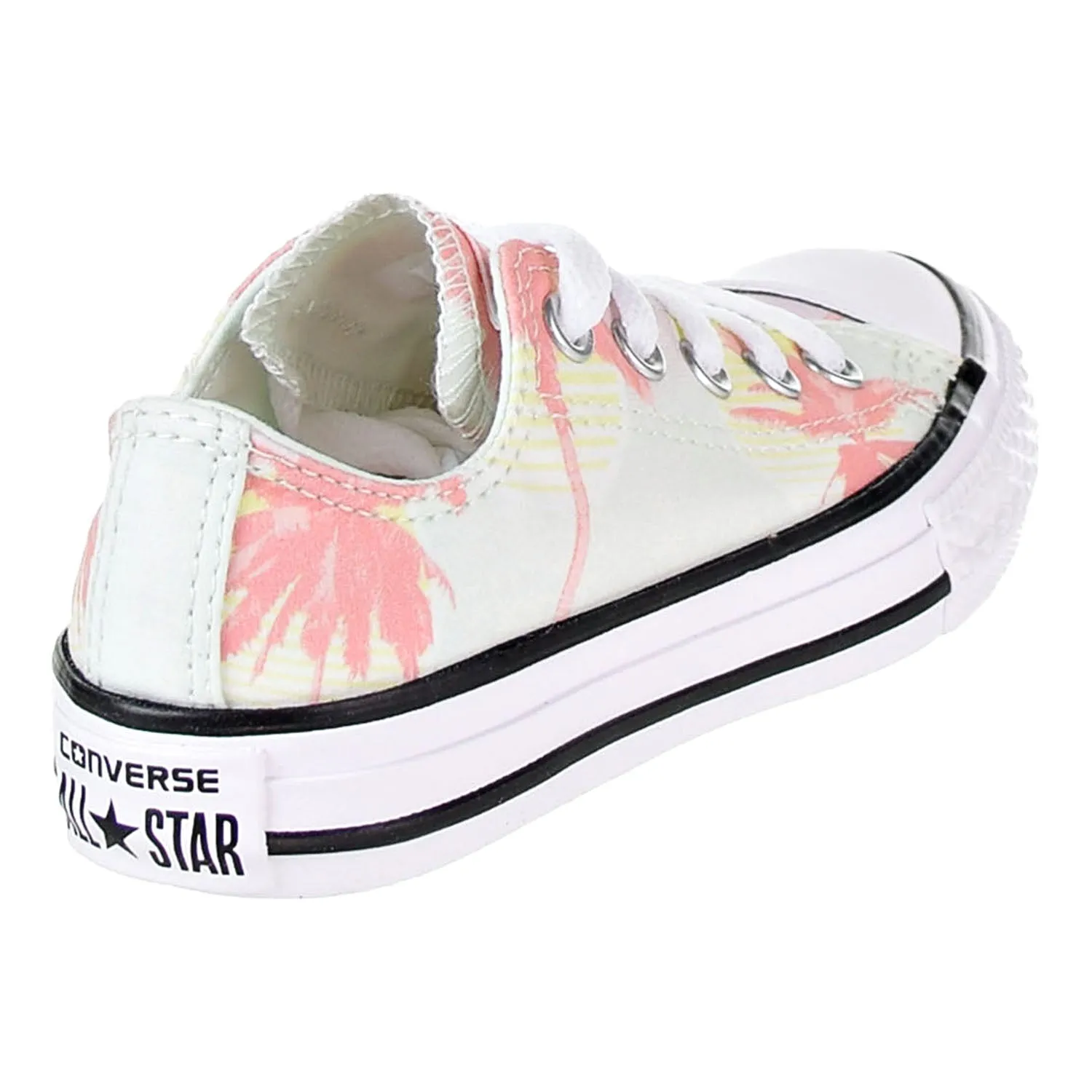 Converse Chuck Taylor All Star OX Big Kid's Shoes Barely Green/Pale Coral/White