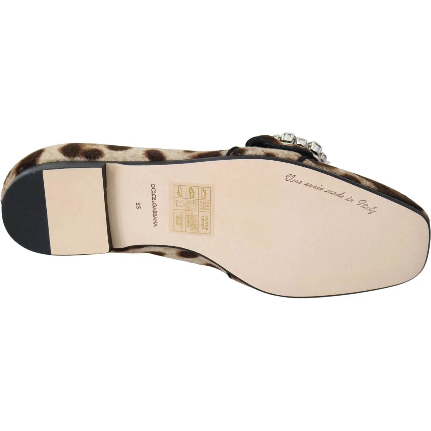 Dolce & Gabbana Leopard Print Crystal Embellished Loafers