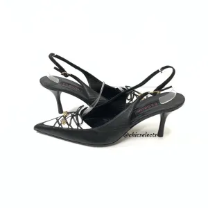 ESCADA TWO TONE LEATHER SLINGBACK PUMPS SIZE 10