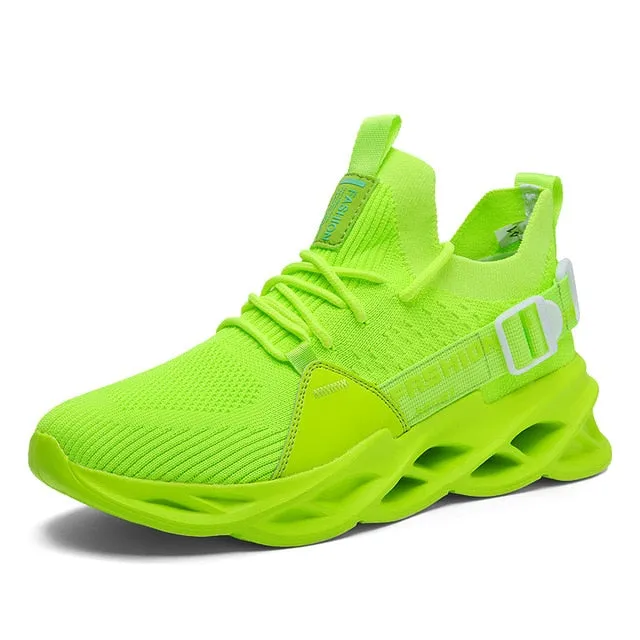 Fashion Women Breathable Couple Shoes Male Vulcanize Mesh Slip- Flat-Soled Walking Sneakers Casual Lace-up Shoes Large Size36-46