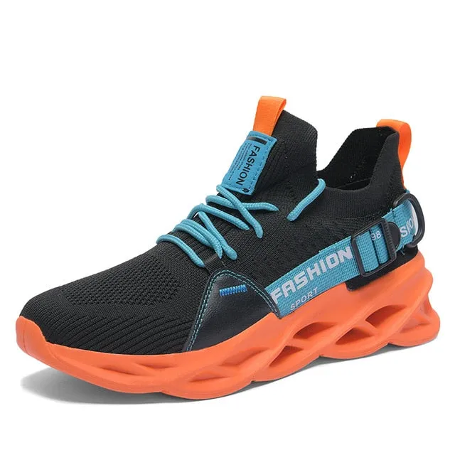 Fashion Women Breathable Couple Shoes Male Vulcanize Mesh Slip- Flat-Soled Walking Sneakers Casual Lace-up Shoes Large Size36-46