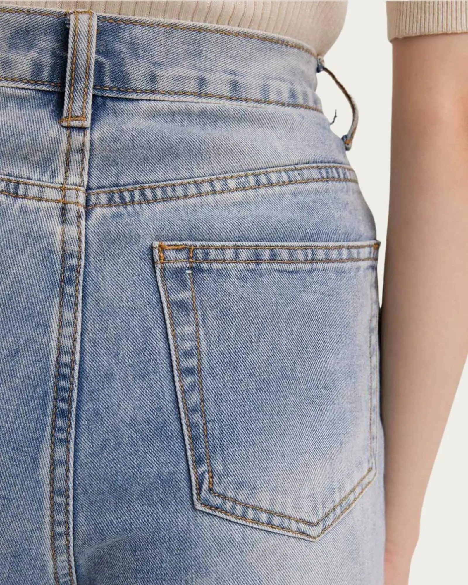 High-Rise Split Hem Jeans in Blue | Blue