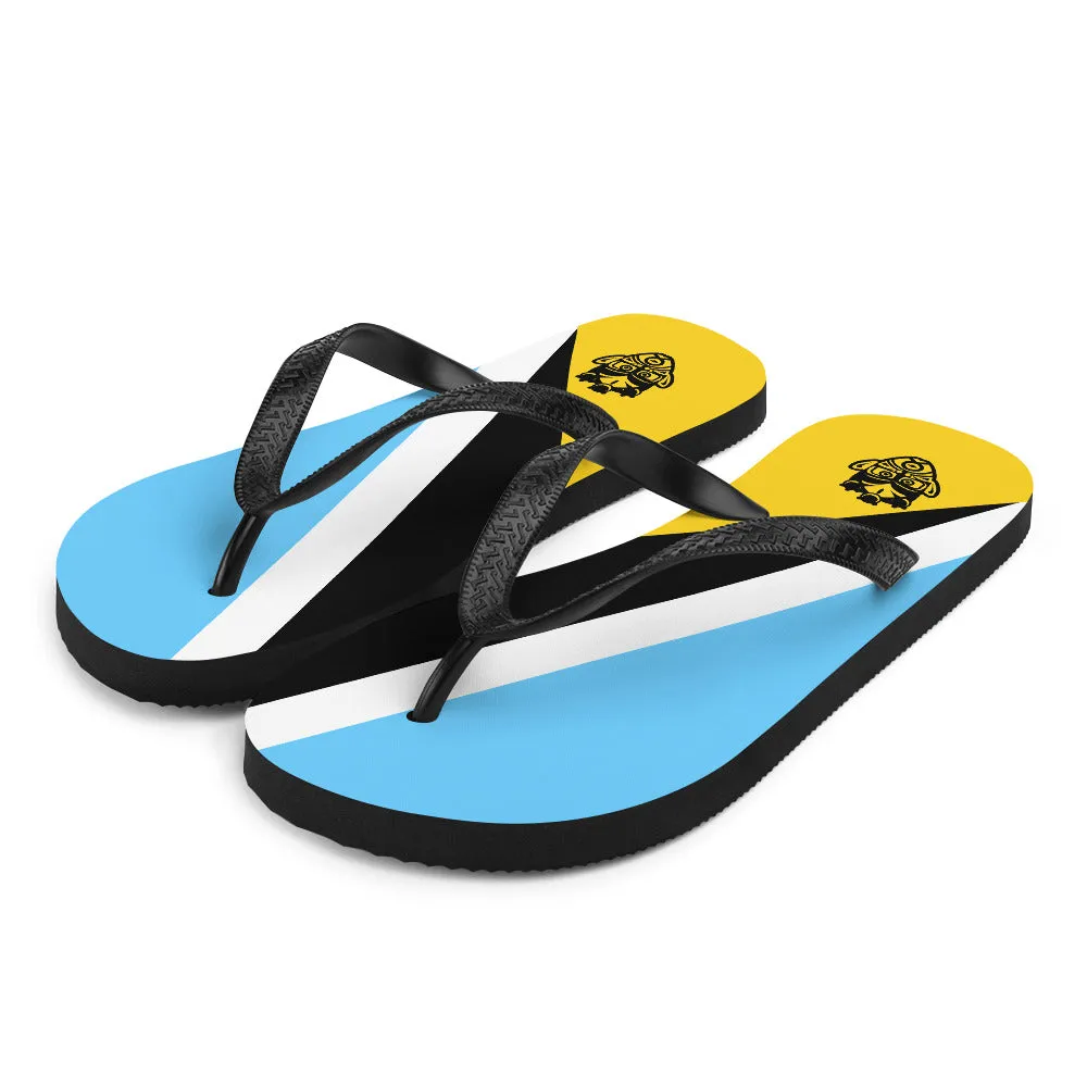 Island Flag - St. Lucia Flip Flops