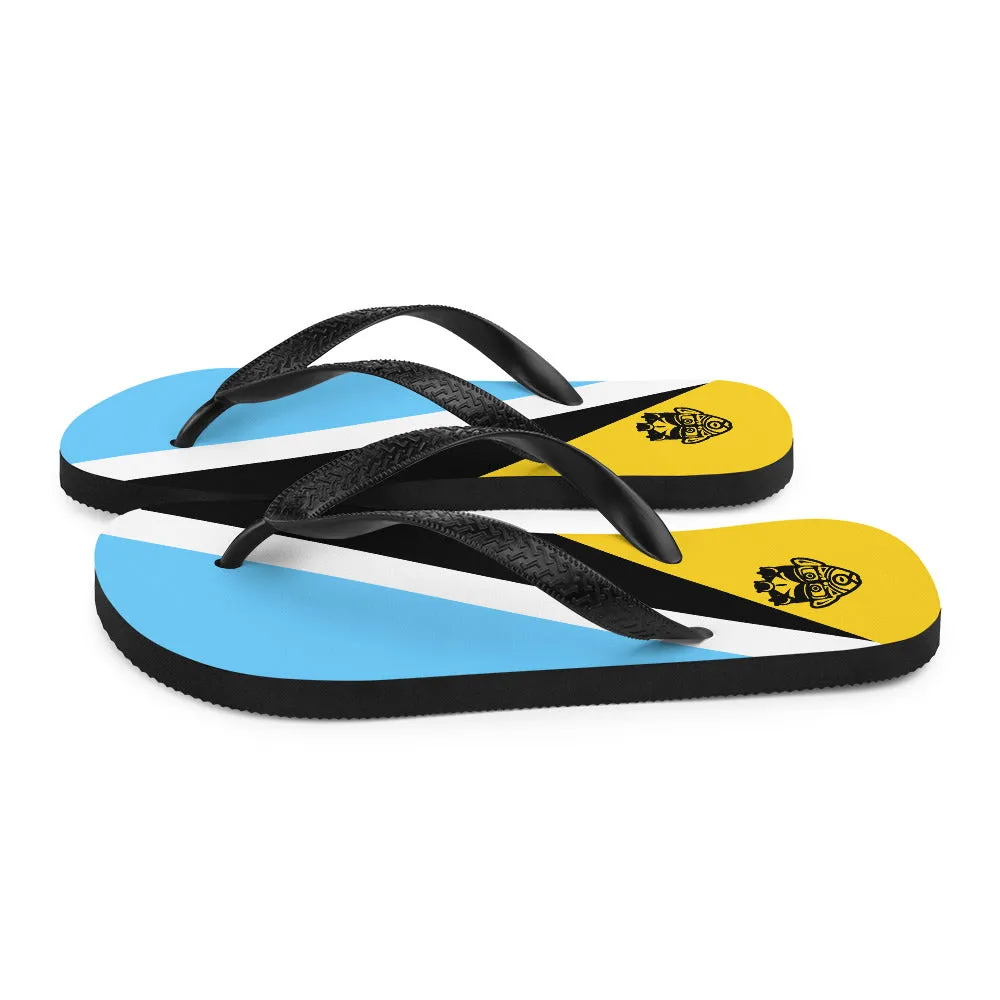 Island Flag - St. Lucia Flip Flops