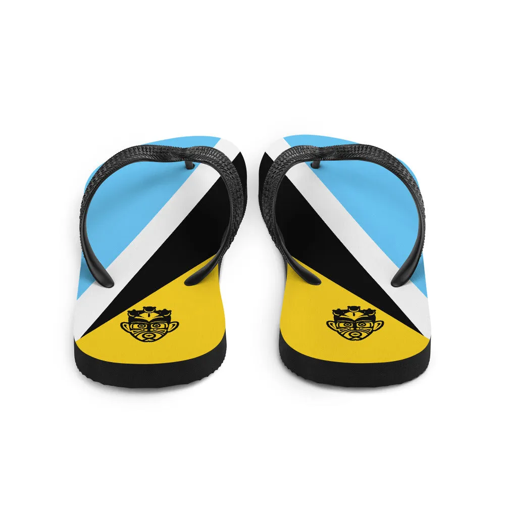 Island Flag - St. Lucia Flip Flops