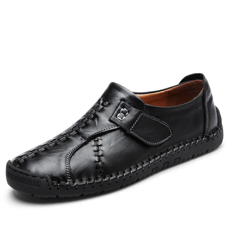 Leather Men Casual Shoes Handmade Moccasins Luxury Brand Rubber Sole Mens Loafers