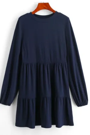 Long Sleeve Ruffle Mini Dress