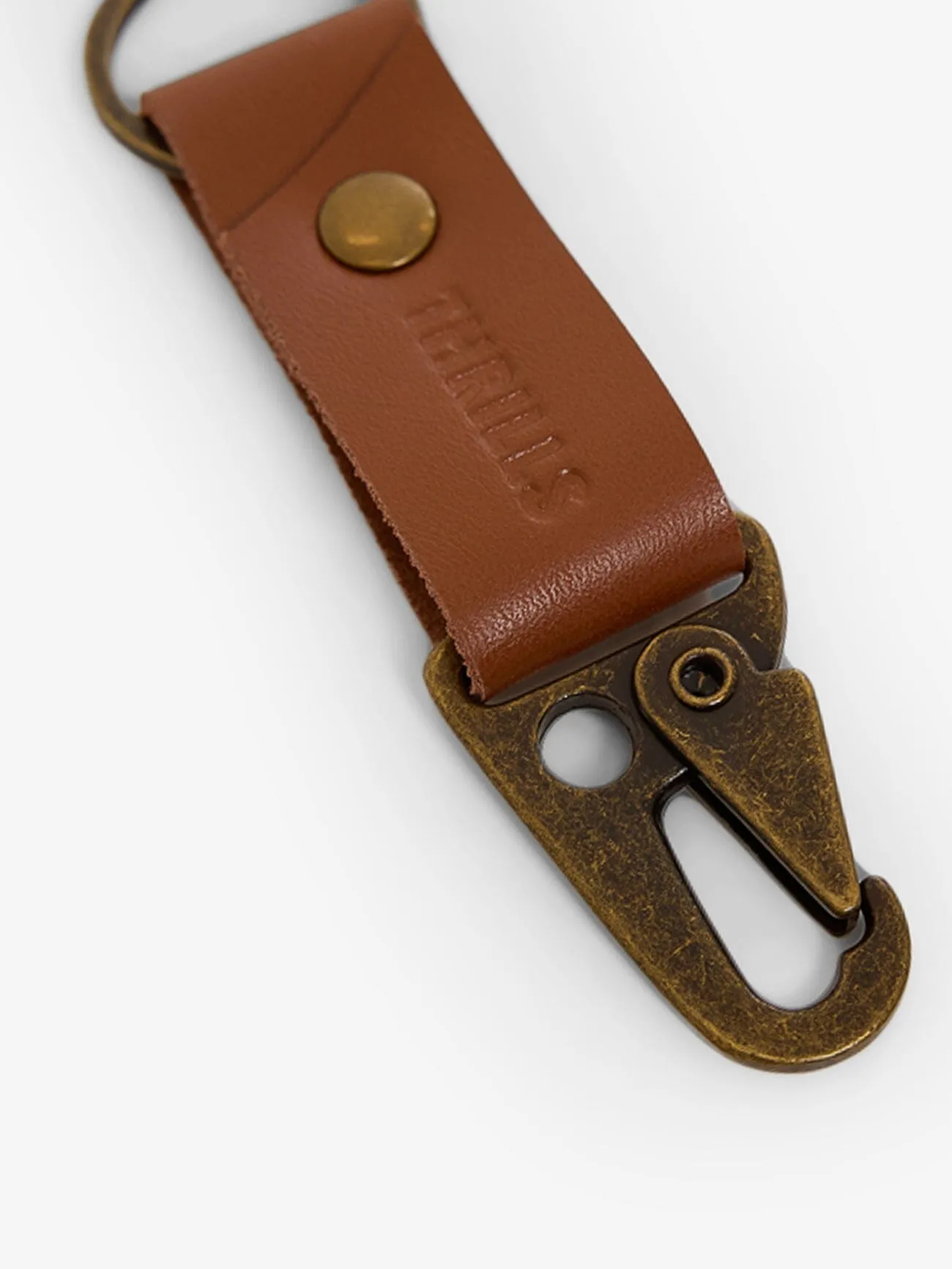 Minimal Thrills Clip Keyring - Brown