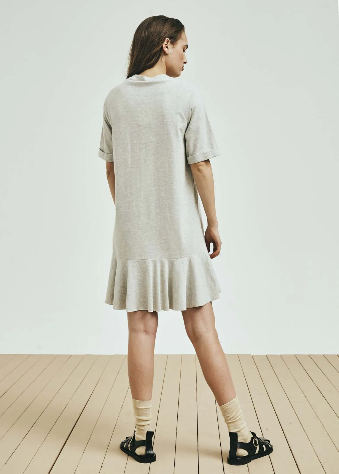 Payton Dress - Light Grey Melange