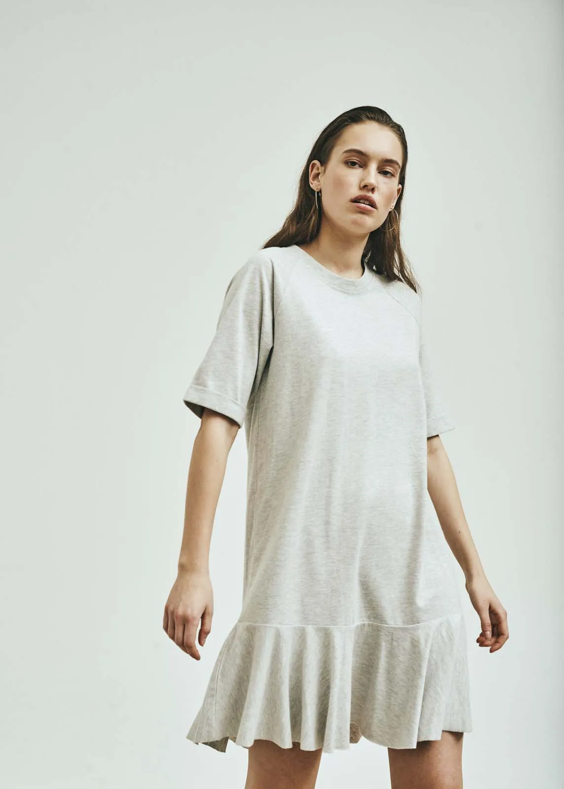 Payton Dress - Light Grey Melange