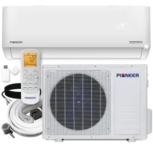 Pioneer® Diamante Ultra 18,000 BTU 22 SEER2 Ductless Mini-Split Inverter   Energy-Star Wi-Fi Air Conditioner Heat Pump Full Set 230V with 16 Ft. Kit