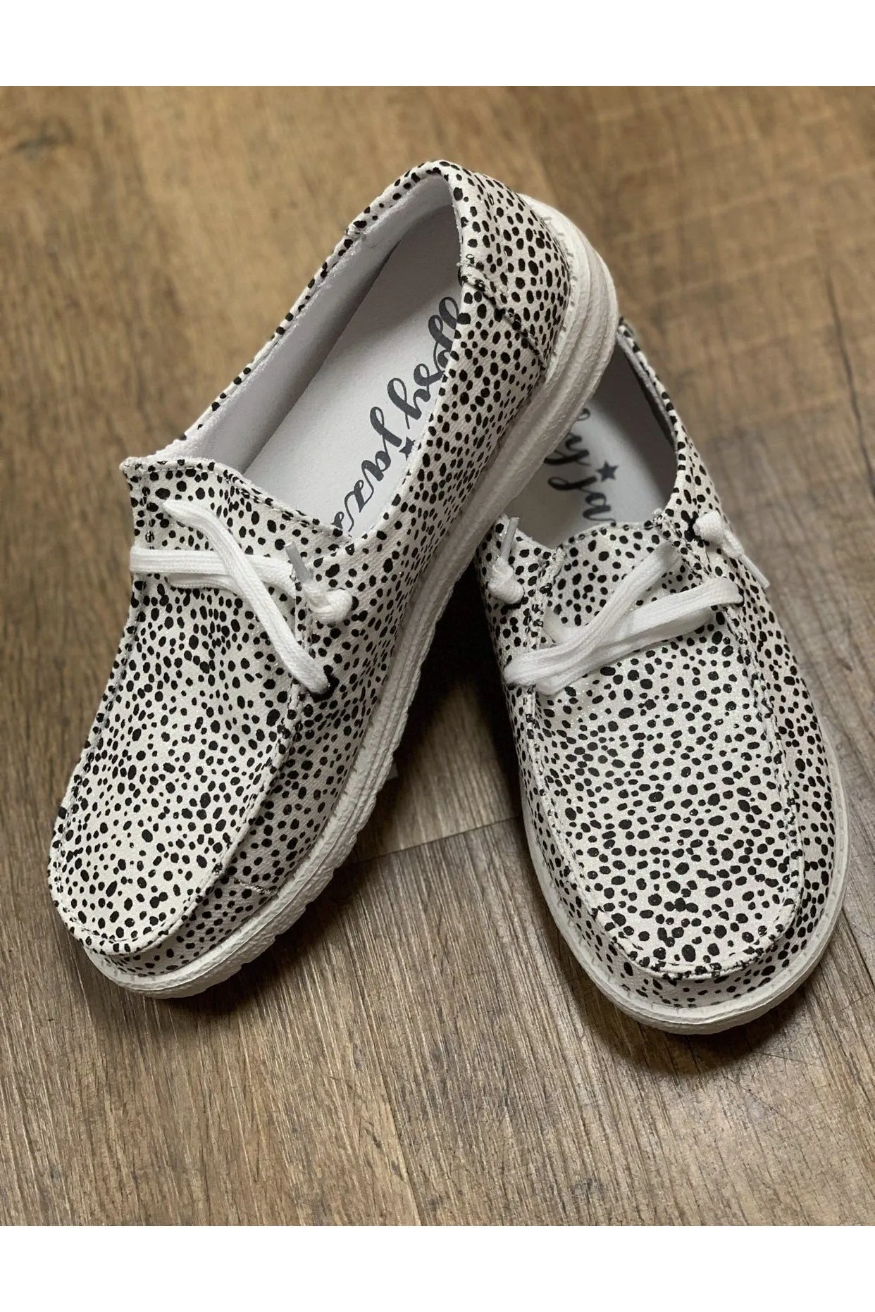 Spotted Lace Up Sneakers