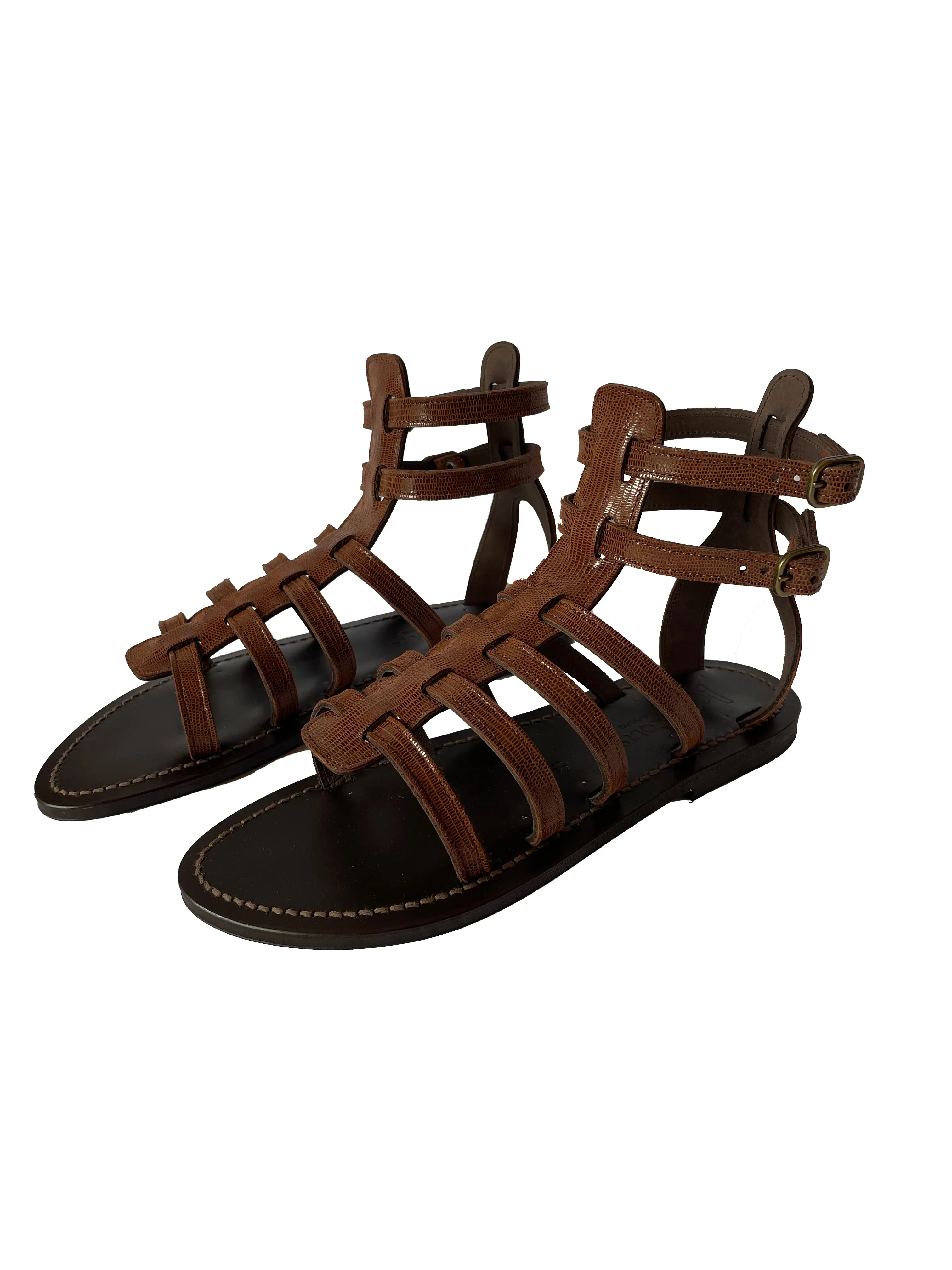 Taline Gladiator Sandal in Brown