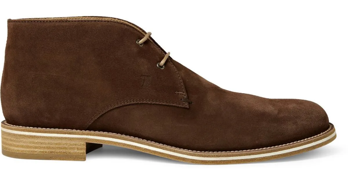 TODS No_Code Brown Suede Leather Desert Boots SIZE UK 7, US 8, EU 41