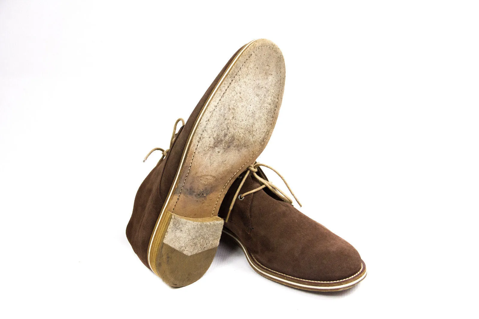 TODS No_Code Brown Suede Leather Desert Boots SIZE UK 7, US 8, EU 41