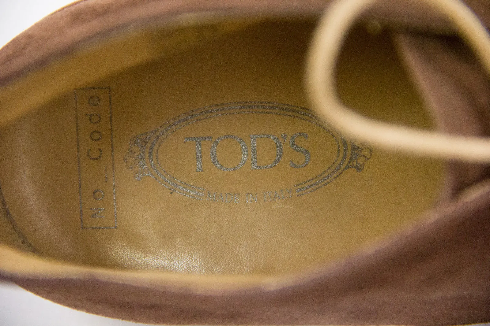 TODS No_Code Brown Suede Leather Desert Boots SIZE UK 7, US 8, EU 41