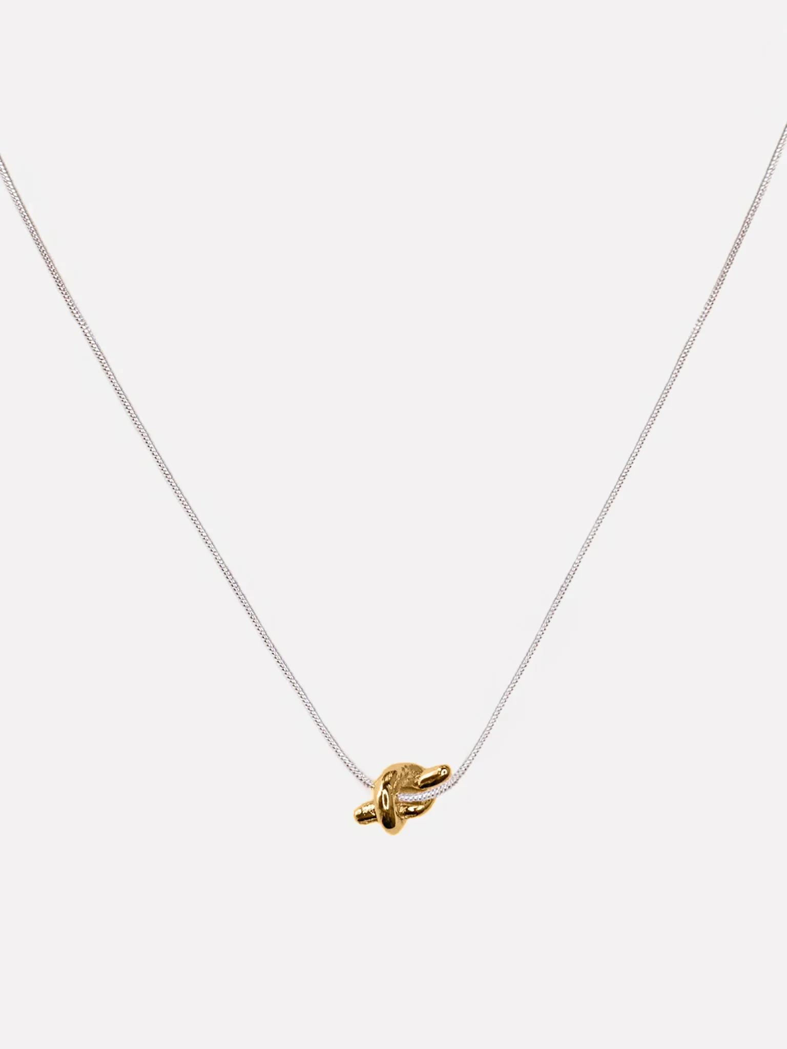 TWIST MINIMAL NECKLACE - GOLD & SILVER