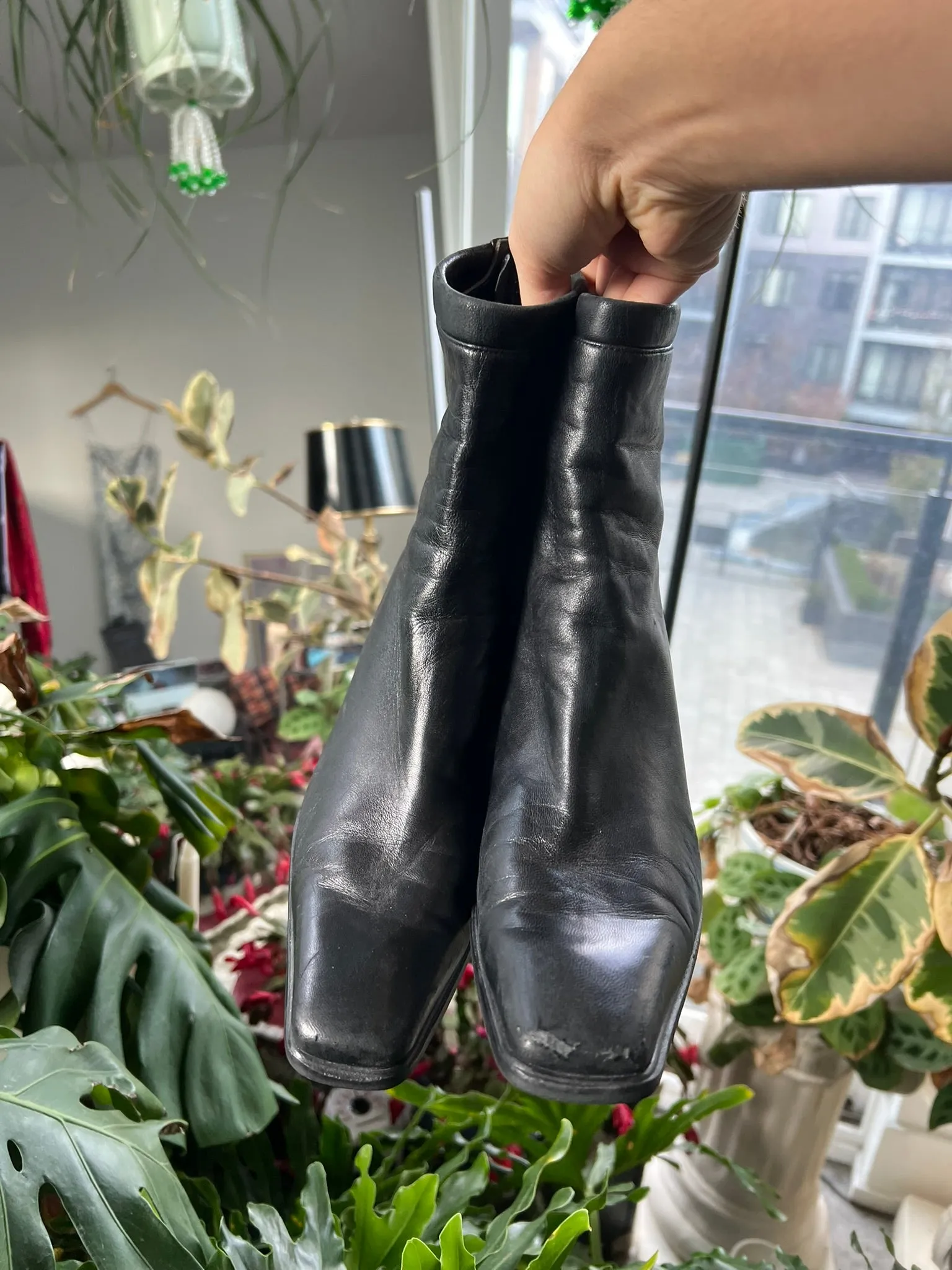 Vintage Stuart Weitzman Square Toe Boots