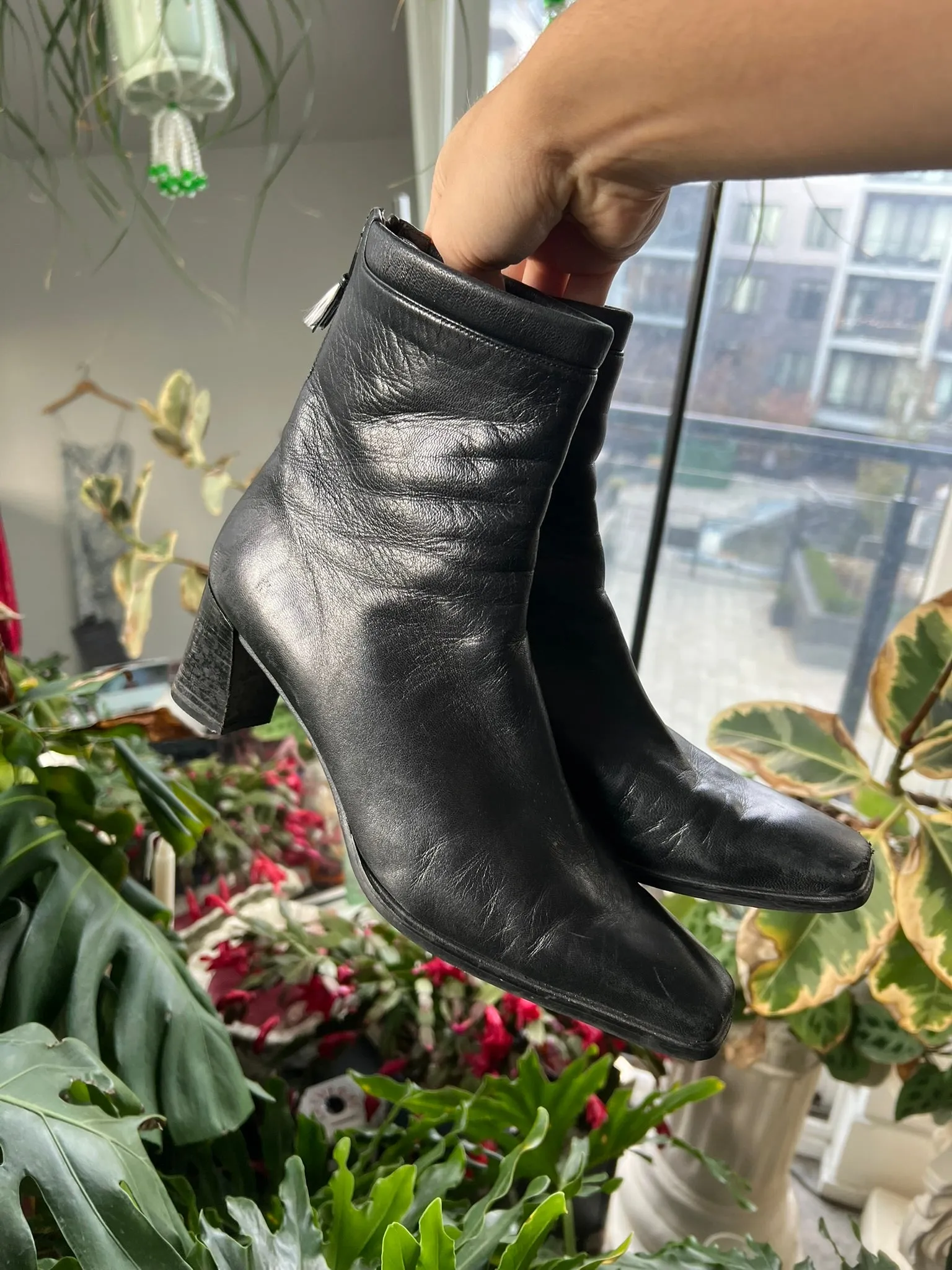 Vintage Stuart Weitzman Square Toe Boots
