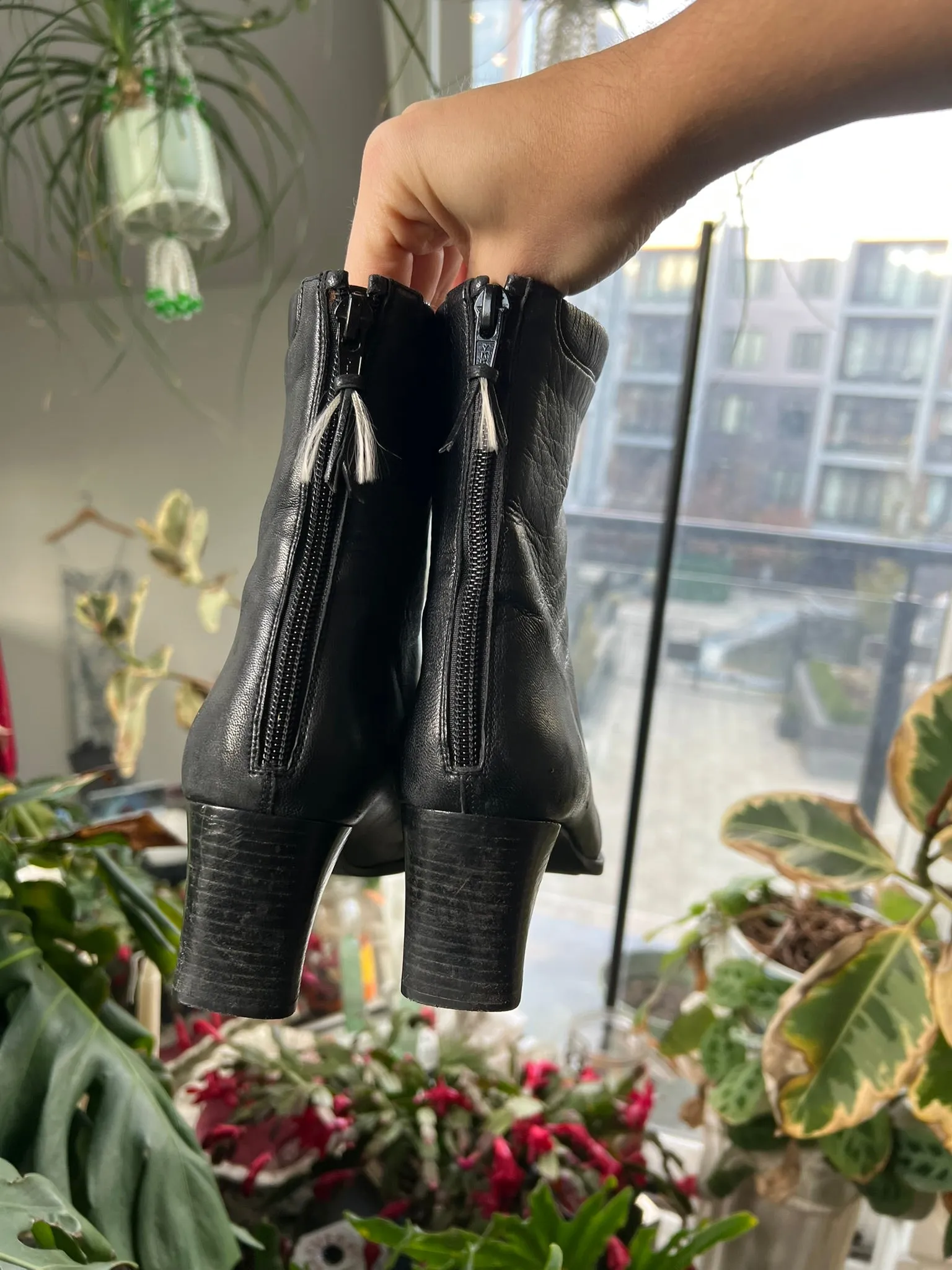 Vintage Stuart Weitzman Square Toe Boots